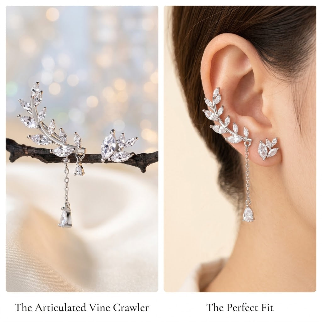 Aura 925 Silver Earrings Korean Diamond Style